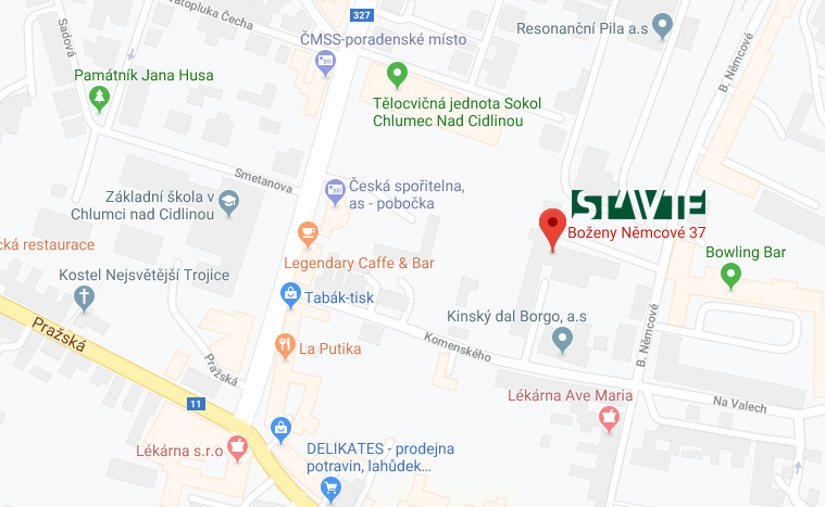 Mapa STAVTE